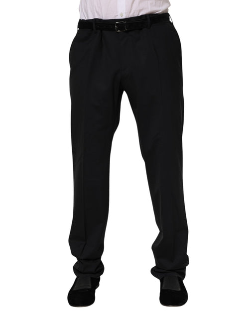 Dolce & Gabbana Black Wool Formal Dress Pants Dolce & Gabbana