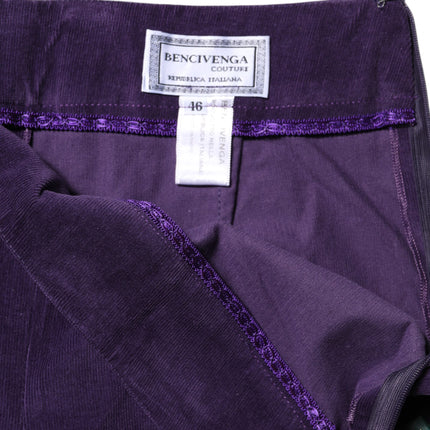 BENCIVENGA Purple High Waisted Flared Pants