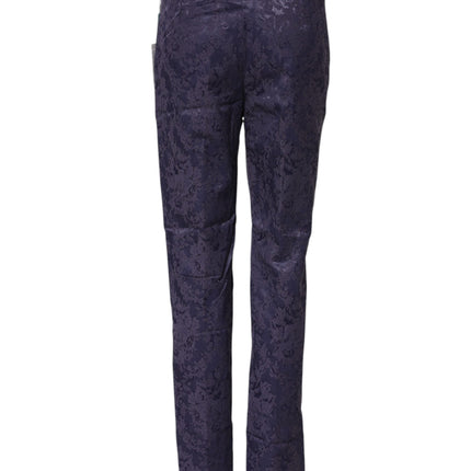 BENCIVENGA Purple Jacquard High Waisted Pants