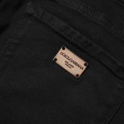 Dolce & Gabbana Black Cotton Stretch Slim Fit Denim Jeans