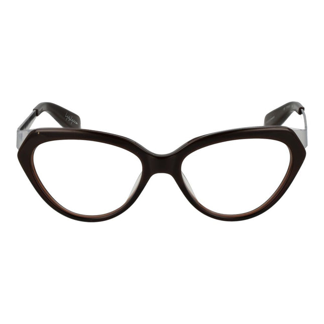 Yohji Yamamoto Brown Acetate Glasses (Frames) Yohji Yamamoto