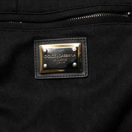 Dolce & Gabbana Black Viscose Skinny Logo Men Jogger Pants
