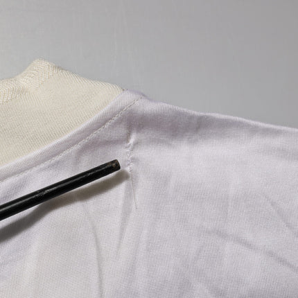 Dolce & Gabbana White Silk Crew Neck Long Sleeves T-shirt