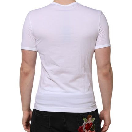 Dolce & Gabbana White Short Sleeves V-neck Underwear T-shirt