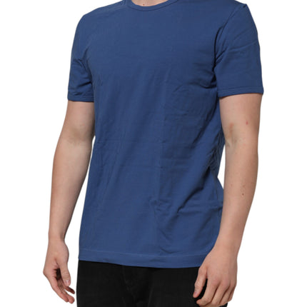 Dolce & Gabbana Blue Cotton Men Round Neck Underwear T-shirt