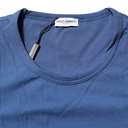 Dolce & Gabbana Blue Cotton Men Round Neck Underwear T-shirt