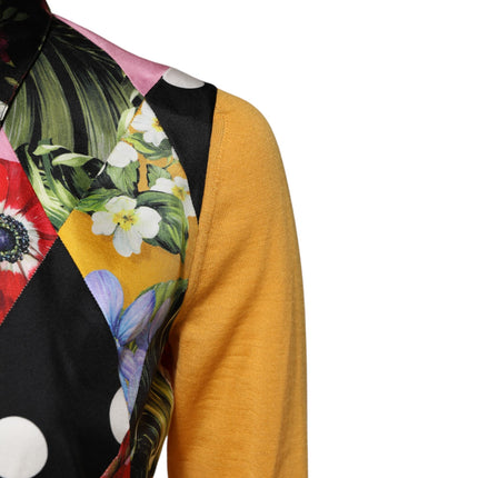 Dolce & Gabbana Multicolor Floral Long Sleeves Polo Top
