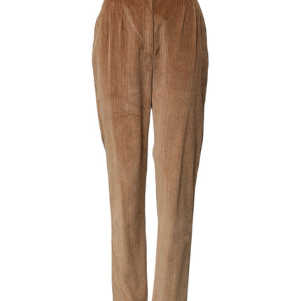 Dolce & Gabbana Brown Cotton Corduroy Tapered Pants