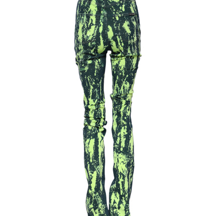Dolce & Gabbana Green Color Splash High Waist Denim Jeans