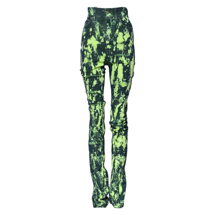 Dolce & Gabbana Green Color Splash High Waist Denim Jeans