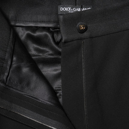 Dolce & Gabbana Black Wool High Waist Skinny Pants
