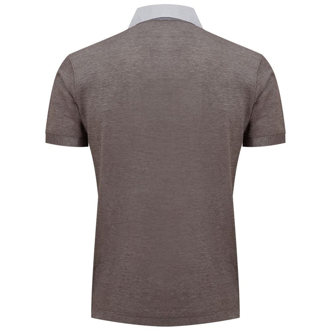 Corneliani Bicolor Cotton Shortsleeve Shirt