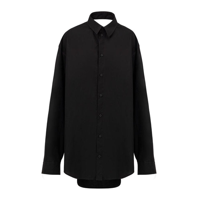 Balenciaga Black Cotton Long Dress Balenciaga