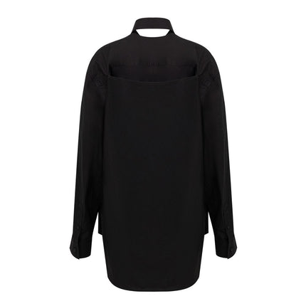 Balenciaga Black Cotton Long Dress