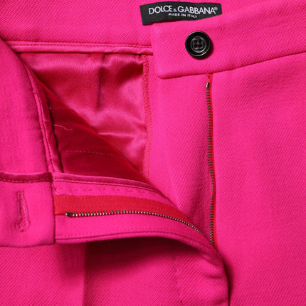 Dolce & Gabbana Fuchsia Pink HighWaist Tapered Trouser Pants