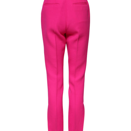 Dolce & Gabbana Fuchsia Pink HighWaist Tapered Trouser Pants