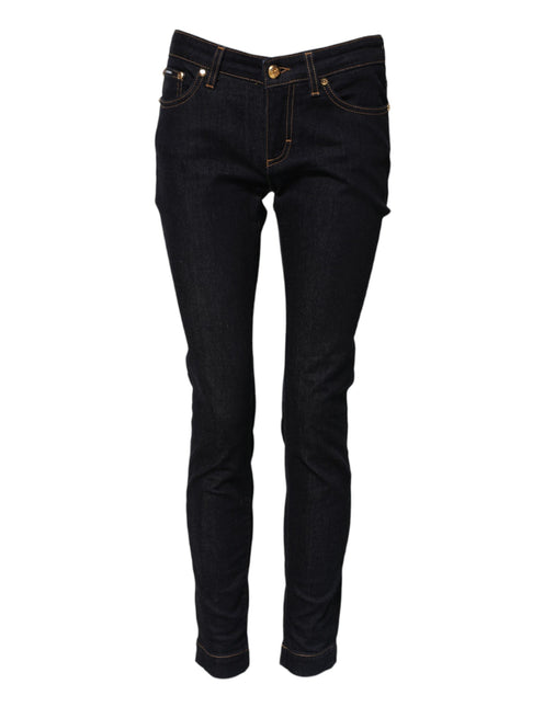 Dolce & Gabbana Blue Cotton PRETTY LowWaist Skinny Denim Jeans Dolce & Gabbana