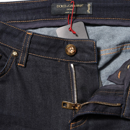Dolce & Gabbana Blue Cotton PRETTY LowWaist Skinny Denim Jeans