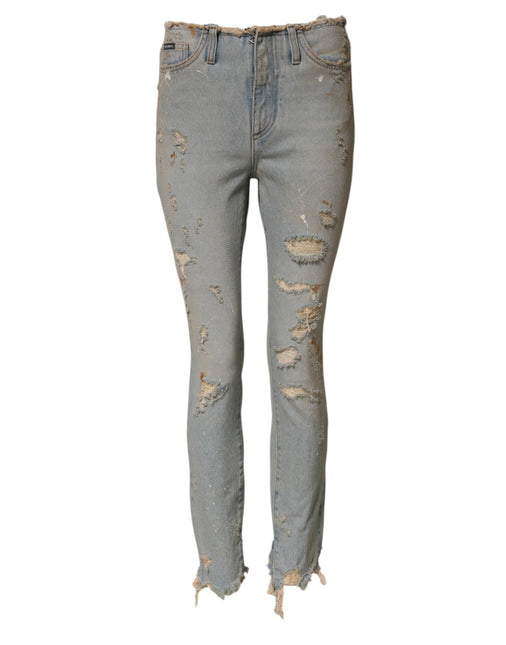 Dolce & Gabbana Light Blue High Waist Skinny Denim Jeans Dolce & Gabbana