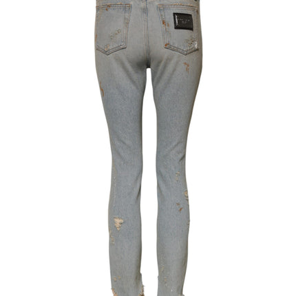 Dolce & Gabbana Light Blue High Waist Skinny Denim Jeans