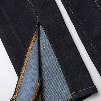 Dolce & Gabbana Blue Cotton High Waist Skinny Denim Jeans