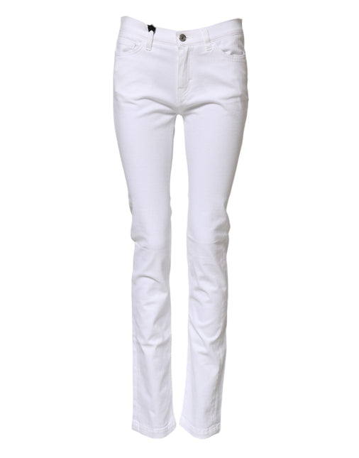 Dolce & Gabbana White GRACE Mid Waisted Skinny Denim Jeans Dolce & Gabbana