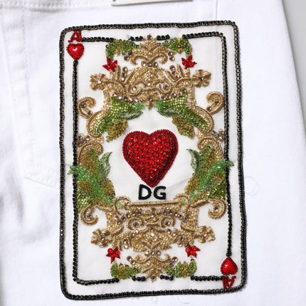 Dolce & Gabbana White GRACE Mid Waisted Skinny Denim Jeans