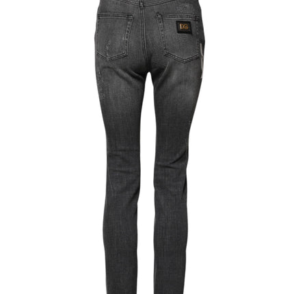 Dolce & Gabbana Dark Gray AUDREY Cotton Skinny Denim Jeans
