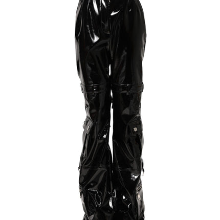 Dolce & Gabbana Black High Waist Cargo Bootcut Pants