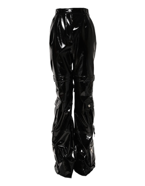 Dolce & Gabbana Black High Waist Cargo Bootcut Pants Dolce & Gabbana