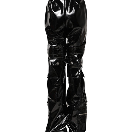 Dolce & Gabbana Black High Waist Cargo Bootcut Pants