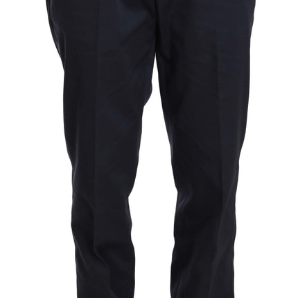 Romeo Gigli Two Piece 3 Button Cotton Blue Solid Suit