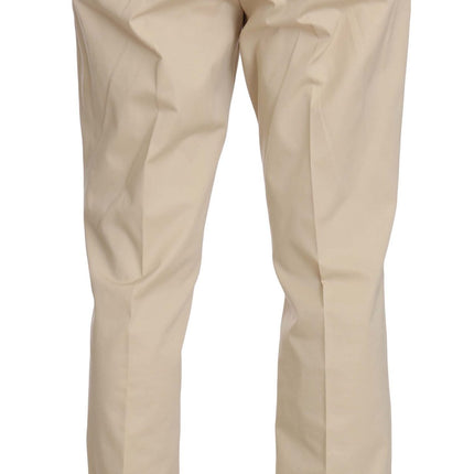 Romeo Gigli Two Piece 3 Button Beige Cotton Solid Suit