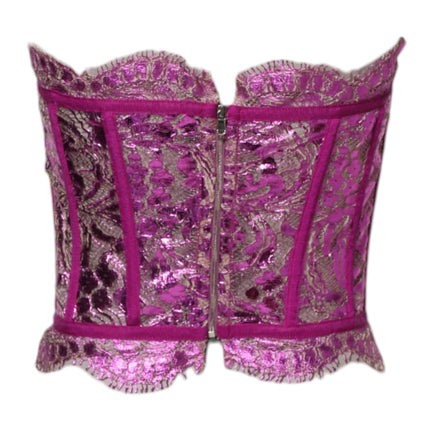 Dolce & Gabbana Pink Bustier Sleeveless Corset Blouse Top