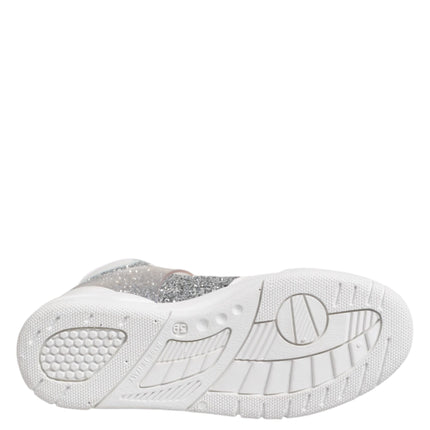 Chiara Ferragni White Silver High Top Women Sneakers Shoes