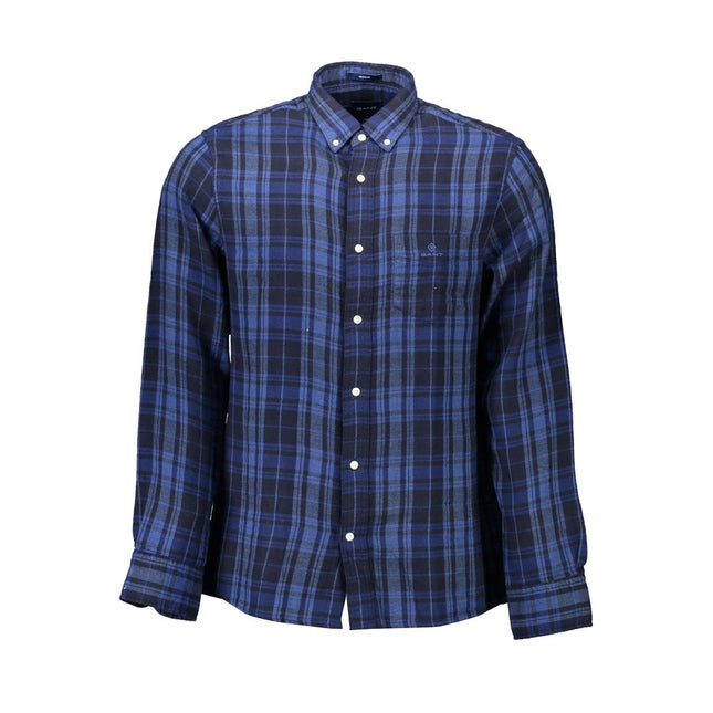 Gant Blu Cotton Men Shirt