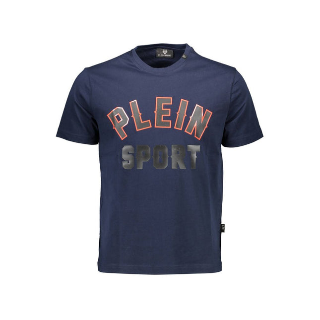 Plein Sport Blue Cotton Men T-Shirt Plein Sport