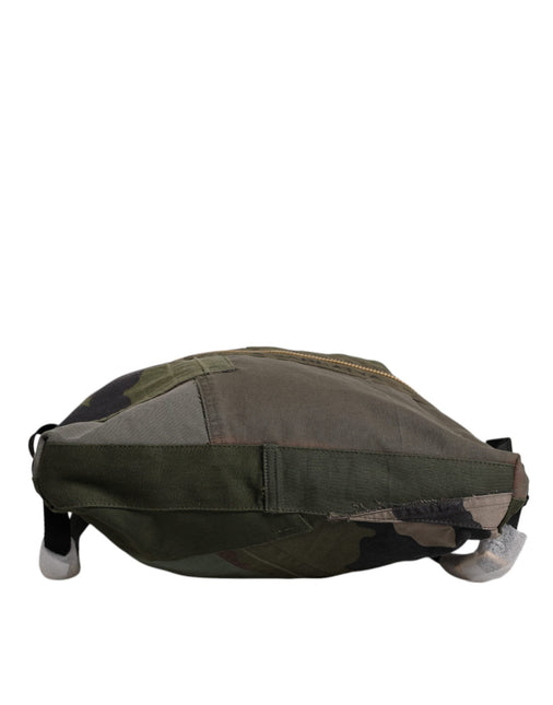 Dolce & Gabbana Military Green Patchwork Rucksack Backpack Bag Dolce & Gabbana