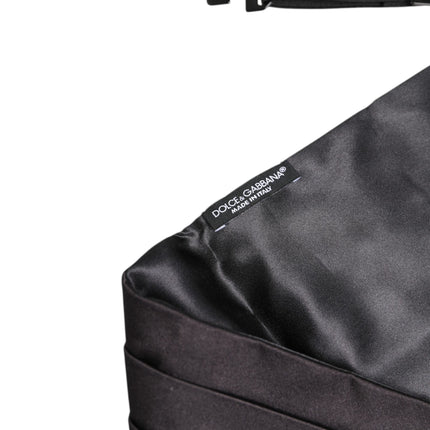 Dolce & Gabbana Black Men 100% Silk Belt Wide Waist Cummerbund