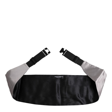 Dolce & Gabbana Gray Men 100% Silk Belt Wide Waist Cummerbund