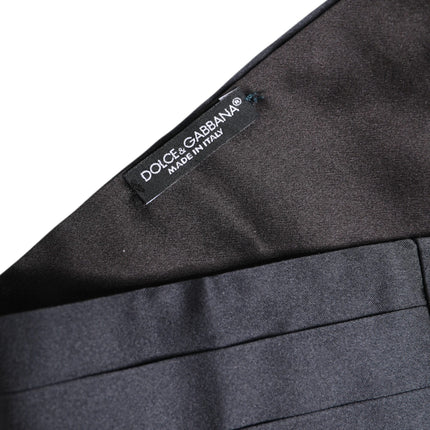 Dolce & Gabbana Dark Blue 100% Silk Belt Waist Cummerbund