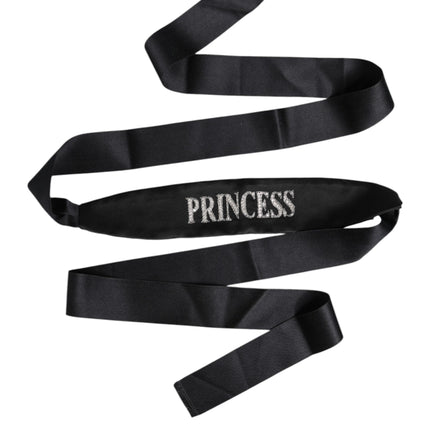 Dolce & Gabbana Black Princess Fantasy Braided Waist Belt