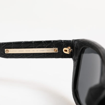 Dolce & Gabbana Black Leather Frame DG4177 Tinted Lens Sunglasses