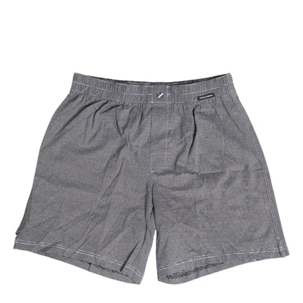 Dolce & Gabbana Gray Striped Cotton Regular Boxer Underwear