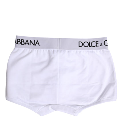 Dolce & Gabbana White Cotton Stretch Regular Boxer Underwear
