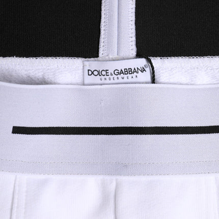 Dolce & Gabbana White Cotton Stretch Regular Boxer Underwear