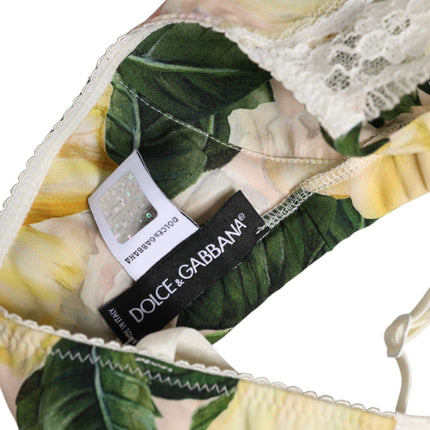 Dolce & Gabbana Multicolor Floral Print Non Wire Bra Underwear