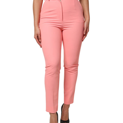 Dolce & Gabbana Pink High Waist Dress Tapered Pants