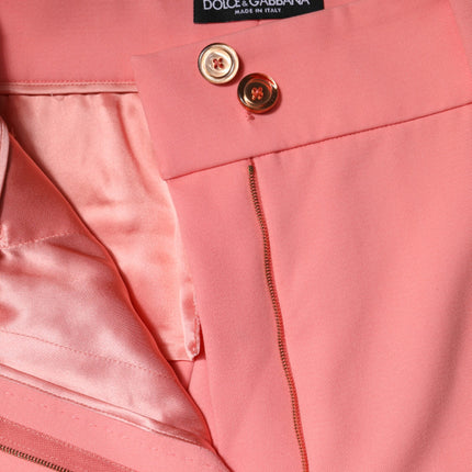 Dolce & Gabbana Pink High Waist Dress Tapered Pants