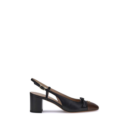 Valentino Garavani Black Goatskin Mid Heel Pumps